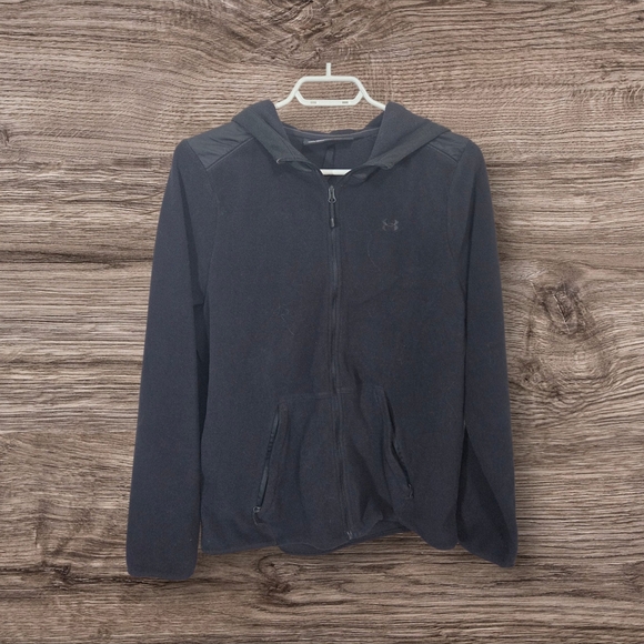 Under Armour Mens Black Full-Zip Hoodie size L - Picture 1 of 6